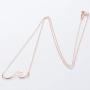 Your Always Charm Ocean Wave Necklace Sea Jewelry for Surfer Beach Lover (rose gold)