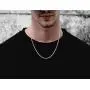Savlano 925 Sterling Silver 1.8mm Solid Italian Rope Diamond Cut Twist Link Chain Necklace for Men & Women - Made in Italy Comes Gift Box