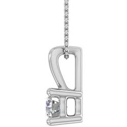 1/5 Carat 4-Prong Set Diamond Solitaire Pendant Necklace in 14K Gold (Included Silver Chain)