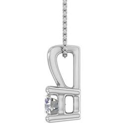 1/5 Carat 4-Prong Set Diamond Solitaire Pendant Necklace in 14K Gold (Included Silver Chain)