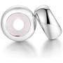 SPARKL 925 Sterling Silver 2pcs Spacer Charms Plain Stopper Beads for for Pandora Bracelets (White)