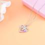 ZGBY S925 Sterling Silver Girls Unicorn Necklaces Lovely Animal Heart Jewelry Pendant Gifts for Girls Women Lovers