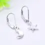 YL Hoop Earrings 925 Sterling Silver Polished Star/Cross/Moon Circle Endless Earrings 15mm Dangle Hoops Diameter Jewelry YL Hoop Earrings 925 Sterling Silver Polished Star/Cross/Moon Circle Endless Earrings 15mm Dangle Hoops Diameter Jewelry