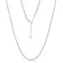 Authentic Solid Sterling Silver 1MM Adjustable Cuban Curb Link Chain Necklace, Extends Up to 24'', Bolo Slider Necklace, 925 Silver Necklace for Women, Next Level Jewelry Authentic Solid Sterling Silver 1MM Adjustable Cuban Curb Link Chain Necklace, Extends Up to 24'', Bolo Slider Necklace, 925 Silver Necklace for Women, Next Level Jewelry