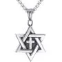 Elfasio Star of David Messianic Cross Men 316L Stainless Steel Necklace Pendant Chain Set 18-30 inch Elfasio Star of David Messianic Cross Men 316L Stainless Steel Necklace Pendant Chain Set 18-30 inch