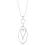 welbijoux Necklaces for Women Heart Pendant Long Sweater Layered Y Statement Lariat Silver Rose Gold Chain Necklace with Gifts Box