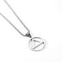 UNISEX Stainless Steel AA Symbol Alcoholics Anonymous Pendant Necklace Jewelry Gifts