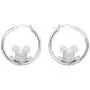 Disney Mickey And Minnie Mouse Jewelry for Women and Girls, Sterling Silver Mickey And Minnie Hoop Earrings Disney Mickey And Minnie Mouse Jewelry for Women and Girls, Sterling Silver Mickey And Minnie Hoop Earrings