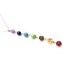 xinpeng Women 7 Chakra Natural Stones Gemstone Crystals Pendant Beads Yoga Reiki Healing Energy Balancing Necklace Copper Bracelets Dangle Hook Earrings Jewelry Set