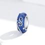Eternalll Jewellery 925 Sterling Silver Blue Enamel Charm Beads Romantic Star Charm for Bracelets Birthday Charms for Bracelet and Necklace