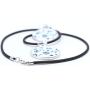andrii volodko 3 mm Black Rubber Chain Necklace 18/20/22 in with Sterling Silver Secure Lobster Lock Clasp