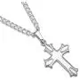 XP Jewelry Sterling Silver Budded Cross Pendant Italian Made Curb Chain Necklace - Choice of Sizes XP Jewelry Sterling Silver Budded Cross Pendant Italian Made Curb Chain Necklace - Choice of Sizes