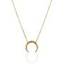 Half Moon Necklace | Dainty Crescent Moon Necklace | 14k Gold Dipped Necklaces For Women | Celebrity Approved, Perfect for Layering | Hypoallergenic, Gold Moon Necklace