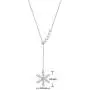 S925 Sterling Silver Snowflake Necklace Earrings Bracelet Ring Set for Lady Women Girl Jewelry