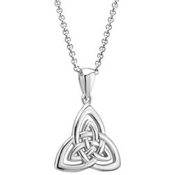 Irish Trinity Knot Necklace Made In Ireland Irish Jewelry For Women Sterling Silver In 18'' 20'' and 24'' Made in Co. Dublin, Ireland
