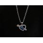 DMOMSA Sapphire Blue Cute Arrow Heart Pendant Necklace Jewelry Gift, Suitable for Ladies Gifts for Birthday Party Anniversary Valentines Day