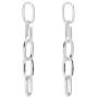 Link Chain Drop Earrings Minimalist paperclip Chain Dangle Earrings for Women Girls Gold Silver