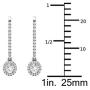 1/2 to 3/4 Carat Diamond Round Halo Dangle Earrings for Women in 14k White Gold (H-I, SI2-I1, cttw) Leverback by Privosa Fine Jewelry