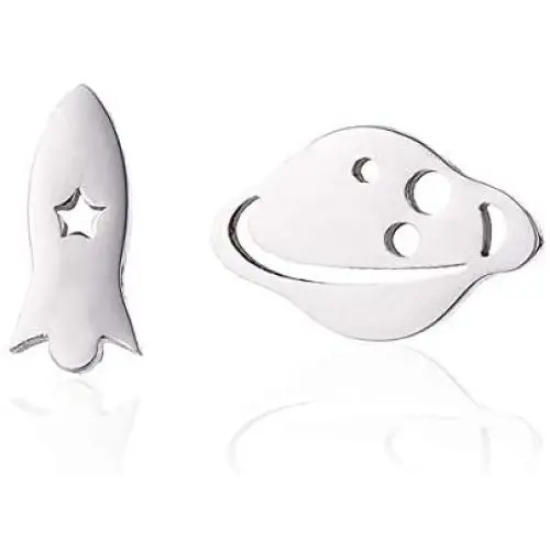 Eiffy Tiny Rocket Satellite Star Stud Earrings for Women Stainless Steel Planets Spaceship Ear Studs Jewelry