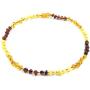 Amber Jewelry Shop Baltic Amber Necklace (Unisex) 13 inches/Certified Genuine Baltic Amber Necklace