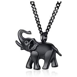 XUANPAI Elephant Urn Necklace for Ashes Cremation Keepsake Locket Memorial Pendant for Men Women