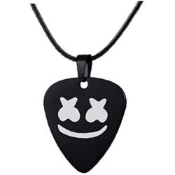 Amoyer Guitar Pick Pendant Necklace with Adjustable Stainless Steel Chain Jewelry Pendant Necklace Gift