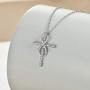 MONGAS Infinity Cross Necklace 925 Sterling Silver Cross Infinity Jewelry for Women