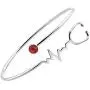 WUSUANED Heart Beat Stethoscope Birthstone Bracelet Nurse Medical Jewelry With Birthstone Birthday Gift for Nurse Doctor Medical Students