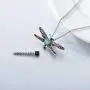 AOBOCO Dragonfly Urn Necklace for Ashes Sterling Silver Memorial Keepsake Cremation Jewelry Gifts with Filling Tool AOBOCO Dragonfly Urn Necklace for Ashes Sterling Silver Memorial Keepsake Cremation Jewelry Gifts with Filling Tool