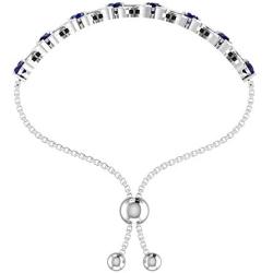 Belinda Jewelz Womens Sterling Silver Birthstones Adjustable XO Bolo Bracelet