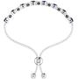 Belinda Jewelz Womens Sterling Silver Birthstones Adjustable XO Bolo Bracelet