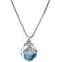 JEWME 925 Sterling Silver Mermaids Tears Necklace Crystal Teardrops Collarbone Chain Fishtail Pendant Jewelry Gift