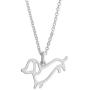 Boma Jewelry Sterling Silver Dachshund Wiener Dog Pendant Necklace, 16 Inches
