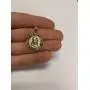 Ice on Fire Jewelry 10k Solid Two Tone White and Yellow Gold Jesus Head Pendant, Diamond Cut Finish Religious Prayer Medal Ice on Fire Jewelry 10k Solid Two Tone White and Yellow Gold Jesus Head Pendant, Diamond Cut Finish Religious Prayer Medal