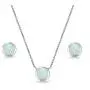 Sterling Silver Genuine or Synthetic Gemstone 5mm Round Bezel Dainty Choker Necklace & Stud Earrings Set Sterling Silver Genuine or Synthetic Gemstone 5mm Round Bezel Dainty Choker Necklace & Stud Earrings Set