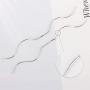 LGSY Twisted Threader Earrings for Women Sterling Silver, Wire Lightweight Earrings for Jewelry Gift