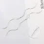 LGSY Twisted Threader Earrings for Women Sterling Silver, Wire Lightweight Earrings for Jewelry Gift