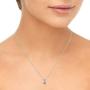 AGS Certified 1/4 Carat Round Diamond Solitaire Pendant in 14K White Gold (K-L Color, I2-I3 Clarity)