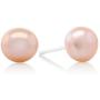 Gem Stone King 3-Row 7-8mm Pink Cultured Freshwater Pearl Necklace Earrings Set 18inches