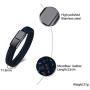VNOX Blue Braided Leather Medical Symbol Caduceus with Magnetic Clasp Cuff Wristband Bracelet,7.4/8.0/9.0''