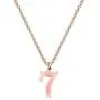 ENSIANTH Lucky Number Necklace Stainless Steel Pendant Necklace Birthday Gift Rose Gold Necklace Number 0-9 ENSIANTH Lucky Number Necklace Stainless Steel Pendant Necklace Birthday Gift Rose Gold Necklace Number 0-9