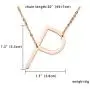RINHOO Stainless Steel Large Silver Initial Alphabet 26 Big Letters Script Name Pendant Chain Necklace from A-Z