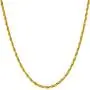 Lifetime Jewelry 2mm Twister Weave Chain Necklace for Women & Men 24k Gold Plated