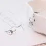 Sterling Silver Fish Hook Earrings for Women Girls Kids S925 Dangle Stud Tiny Cute 3 Fishes Fishing Tassel Drop Hypoallergenic Micro Black CZ Eye Dainty Personalized Funny Jewelry Birthday Gifts