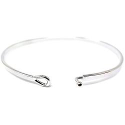 by you Inspirational Positive Message Engraved Thin Cuff Bangle Hook Bracelet