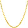 Lifetime Jewelry 3mm Paperclip Chain Necklace for Women and Men 24k Gold Plated
