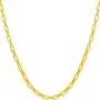 Lifetime Jewelry 3mm Paperclip Chain Necklace for Women and Men 24k Gold Plated Lifetime Jewelry 3mm Paperclip Chain Necklace for Women and Men 24k Gold Plated