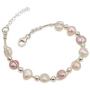 Entwined Cultured Pearl and Sterling Silver Beads 17.7'' Chain Necklace or 7.3'' Bracelet with Bonus Sterling Pearl Studs