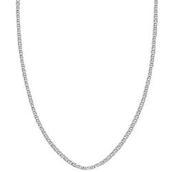 Savlano 925 Sterling Silver 1.8mm Italian Solid Flat Mariner Link Chain Necklace for Men & Women - Made in Italy Comes Gift Box (1.8mm)