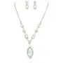 SP Sophia Collection Womens Elegant Bridal Halo Marquise and Round Austrian Crystal Jewelry Necklace and Stud Post Dangle Earring Jewelry Set SP Sophia Collection Womens Elegant Bridal Halo Marquise and Round Austrian Crystal Jewelry Necklace and Stud Post Dangle Earring Jewelry Set